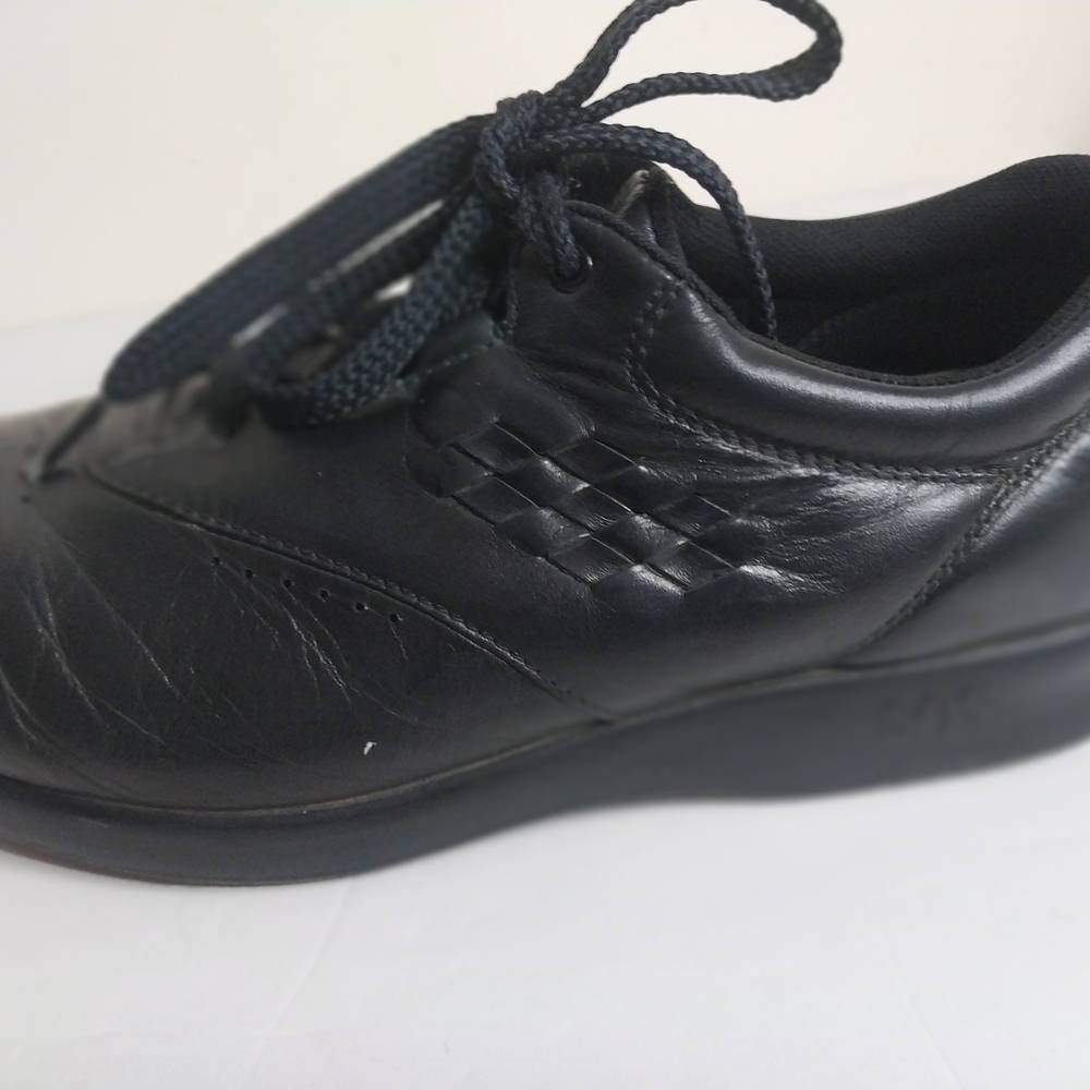 SAS Free Time Size 6.5 Leather Black Espadrilles for Women. Made In USA - Picture 10 of 13